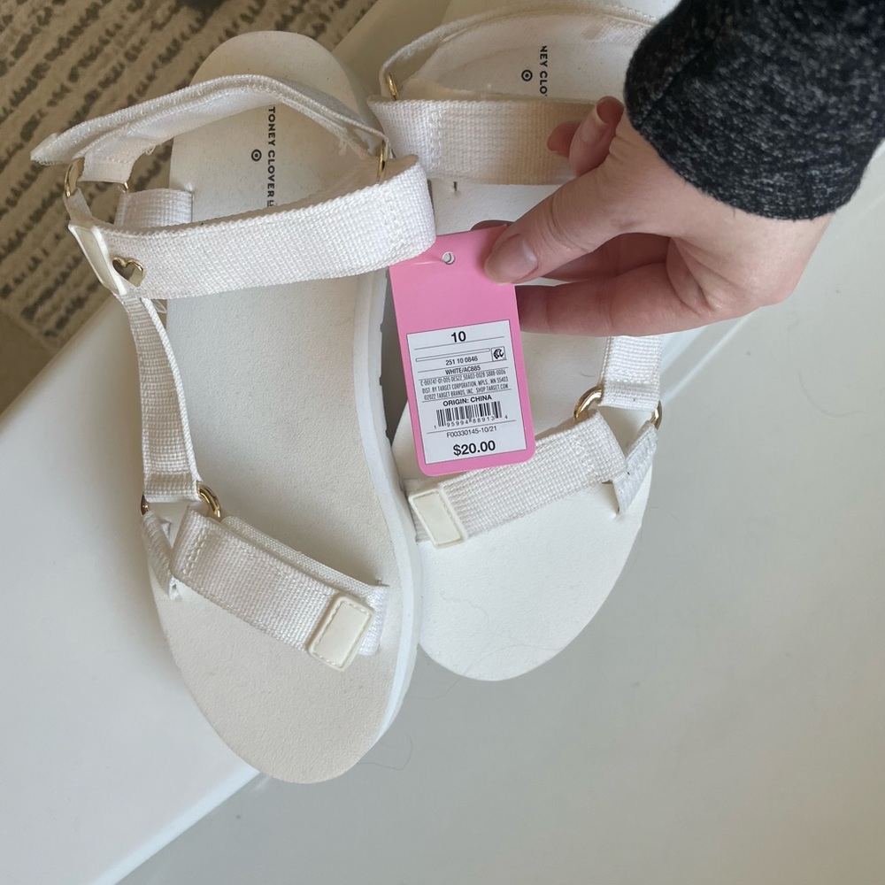 NWT Stoney Clover Lane x Target white sandals